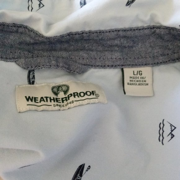 Weatherproof Blue Pastel Button Up Summer Shirt - Picture 4 of 4